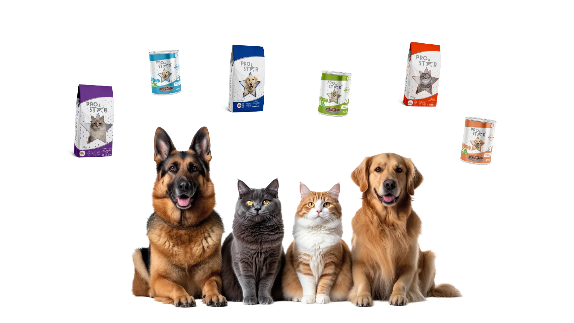 Prostar kedi ve köpek mamaları ile mutlu dostlar